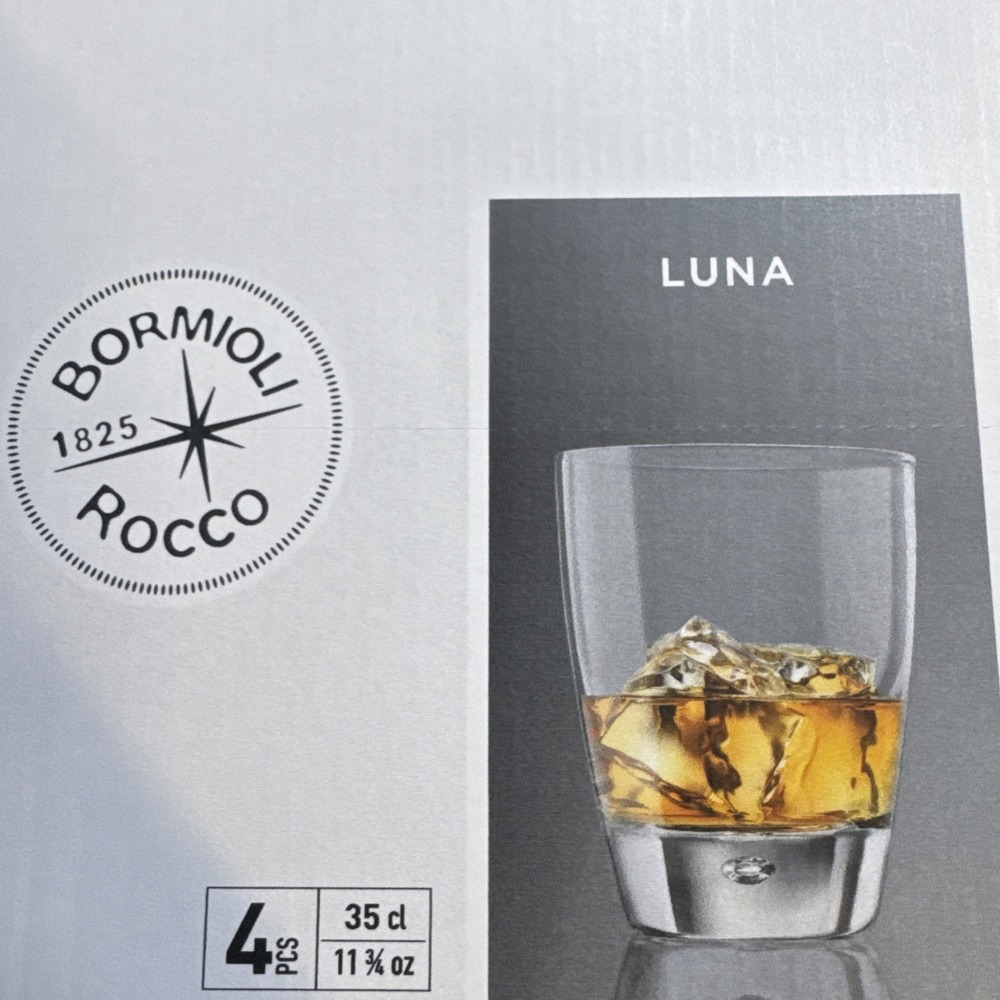 Bormioli Rocco Luna 11.75 Oz. Double Old Fashioned Dof Drinking Glasses For - Picture 9 of 13